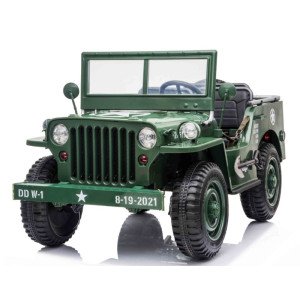 Jeep Willys kaki 24V pour enfant